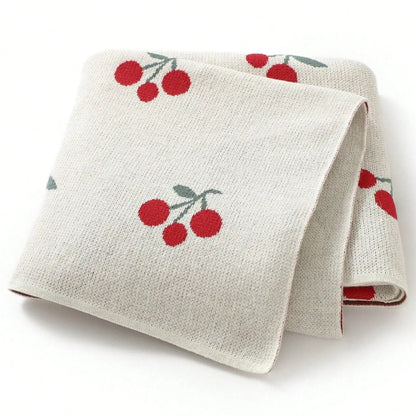 Cherry Cherry Cotton Blanket Ma boutique